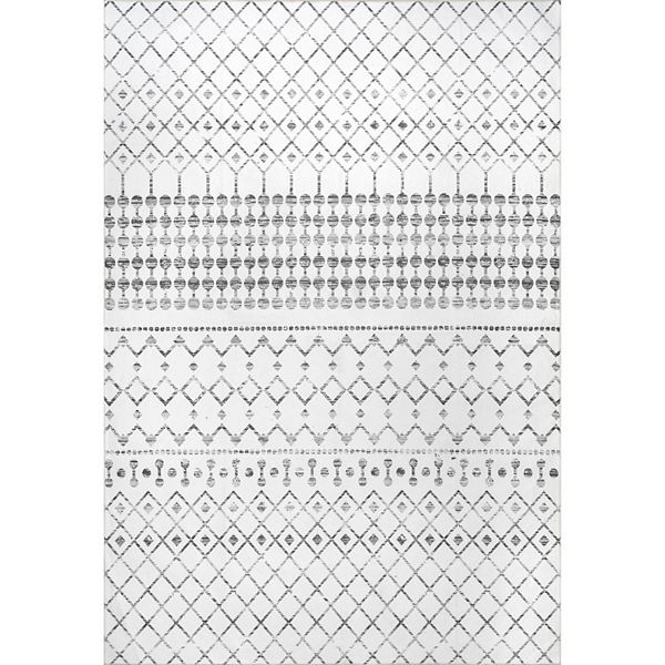 nuLOOM Moroccan Blythe Machine Washable Area Rug - Gray (9X12 FT)