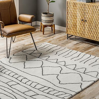 nuLOOM Sandie Bohemian Machine Washable Shag Area Rug