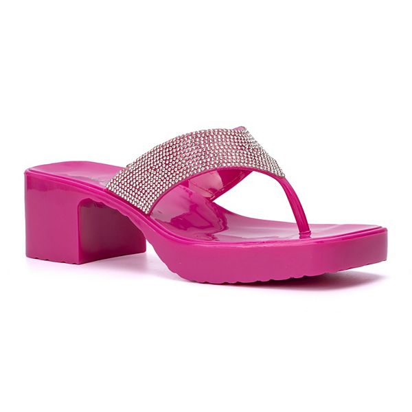 Olivia Miller Suzzie Women's Heeled Thong Sandals
