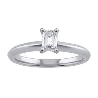 Arctic Clear 1/2 Carat T.W. Lab-Grown Diamond Solitaire Engagement Ring