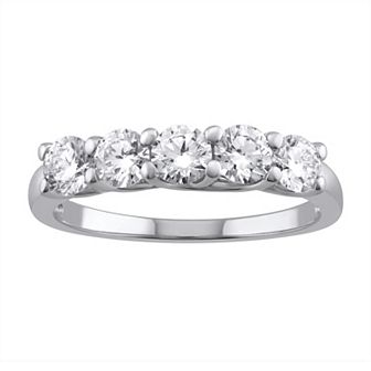 Arctic Clear 1.0 Carat T.W. Lab-Grown Diamond Five Stone Ring