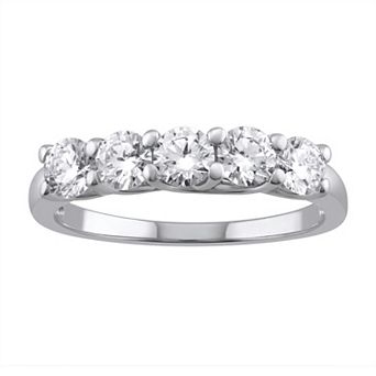 Arctic Clear 1.0 Carat T.W. Lab-Grown Diamond Five Stone Ring