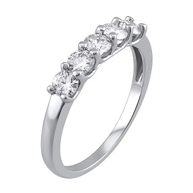 Arctic Clear 3/4 Carat T.W. Lab-Grown Diamond Five Stone Ring