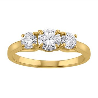 Arctic Clear 1.0 Carat T.W. Lab-Grown Diamond Three Stone Ring