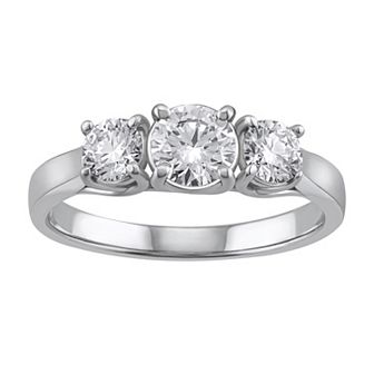 Arctic Clear 1.0 Carat T.W. Lab-Grown Diamond Three Stone Ring