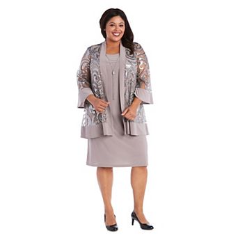 Plus Size R&M Richards Jacket & Dress Set