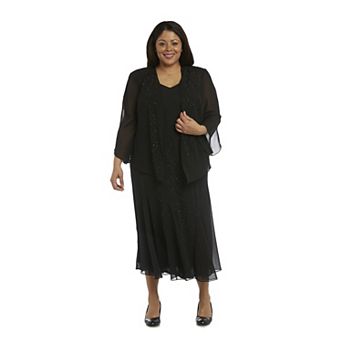 Plus Size R&M Richards Godet Jacket & Dress Set