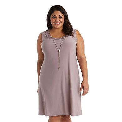 Plus Size R&M Richards 2-Piece Glitter Jacket Dress