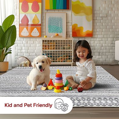 nuLOOM Kira Machine Washable Tribal Geometric Area Rug
