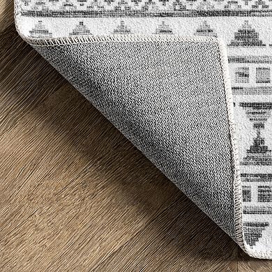 nuLOOM Kira Machine Washable Tribal Geometric Area Rug