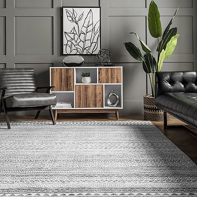 nuLOOM Kira Machine Washable Tribal Geometric Area Rug