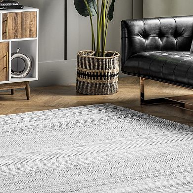nuLOOM Kira Machine Washable Tribal Geometric Area Rug