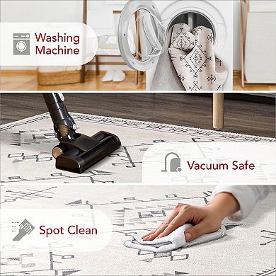 nuLOOM Evalyn Machine Washable Southwestern Motif Area Rug