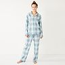 Women's Sonoma Goods For Life® Flannel Pajama Shirt & Pajama Pants ...