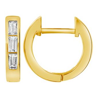 MC Collective Sterling Silver Cubic Zirconia Click-It Micro Hoop Earrings