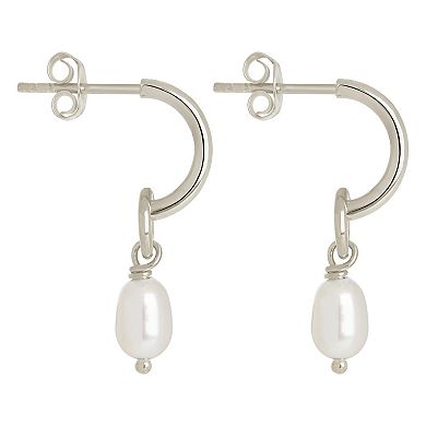 MC Collective Sterling Silver Freshwater Cultured Pearl Drop Earrings