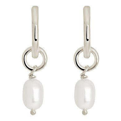 MC Collective Sterling Silver Freshwater Cultured Pearl Drop Earrings