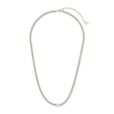 MC Collective Cubic Zirconia Accent Curb Chain Necklace