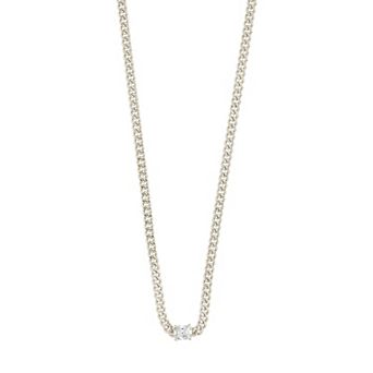 MC Collective Cubic Zirconia Accent Curb Chain Necklace