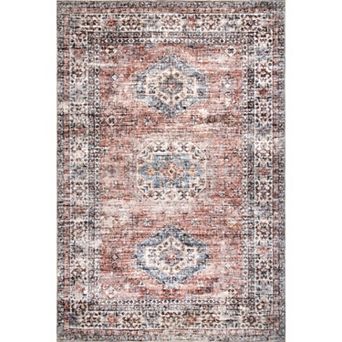 nuLOOM Desna Machine Washable Faded Vintage Area Rug