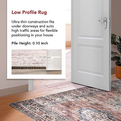 nuLOOM Desna Machine Washable Faded Vintage Area Rug