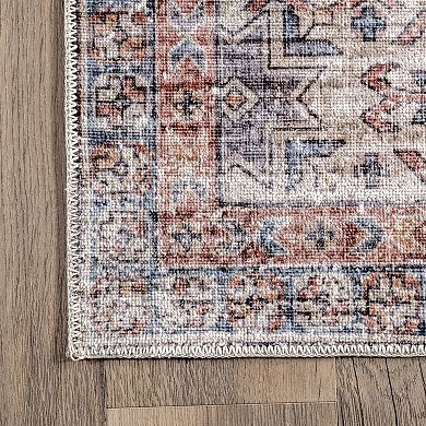 nuLOOM Desna Machine Washable Faded Vintage Area Rug