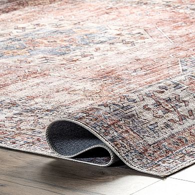 nuLOOM Desna Machine Washable Faded Vintage Area Rug