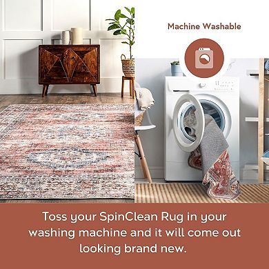 nuLOOM Desna Machine Washable Faded Vintage Area Rug