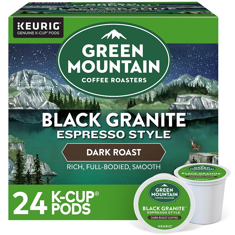 Green Mountain Coffee Roasters  Black Granite Dark Roast K-Cup Coffee Pods  24 Count