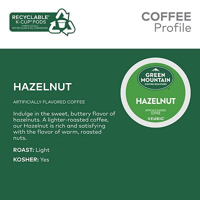 Green Mountain Coffee Roasters Hazelnut Coffee, Keurig® K-Cup