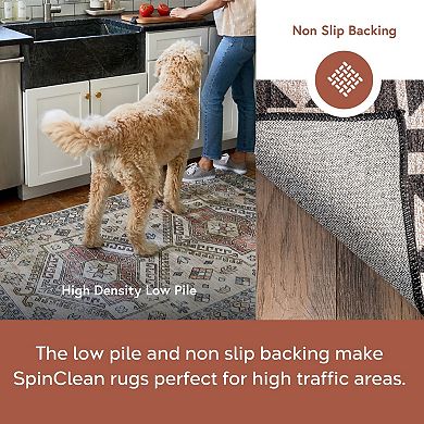 nuLOOM Leighton Machine Washable Southwestern Medallion Area Rug