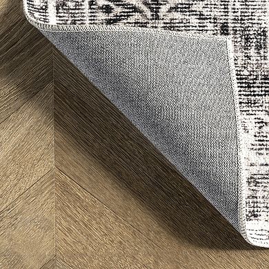 nuLOOM Gladys Machine Washable Vintage Medallion Area Rug