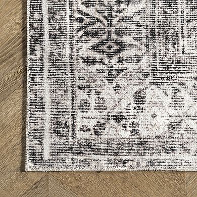 nuLOOM Gladys Machine Washable Vintage Medallion Area Rug