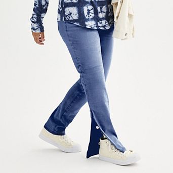 Women's Sonoma Goods For Life® Adaptive Easy Dressing Mid-Waisted Straight Leg Jeans