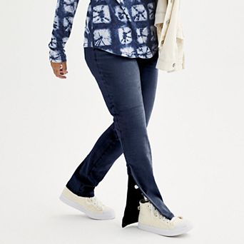 Women's Sonoma Goods For Life® Adaptive Easy Dressing Mid-Waisted Straight Leg Jeans