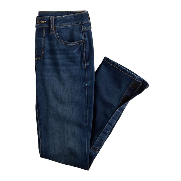 Sonoma Straight Mid Rise Jeans Women's Size 8 Long Blue 5-Pocket Medium Wash