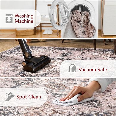 nuLOOM Sasha Machine Washable Medallion Area Rug