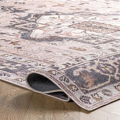 nuLOOM Sasha Machine Washable Medallion Area Rug