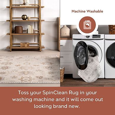 nuLOOM Krystin Machine Washable Distressed Area Rug
