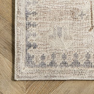 nuLOOM Krystin Machine Washable Distressed Area Rug