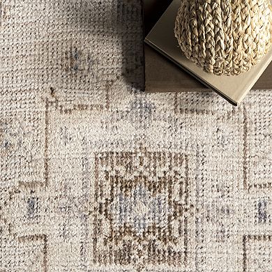 nuLOOM Krystin Machine Washable Distressed Area Rug