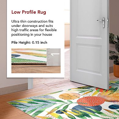 nuLOOM Amelia Machine Washable Tropical Area Rug