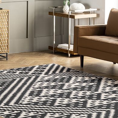 nuLOOM Chiara Machine Washable Modern Geometric Area Rug