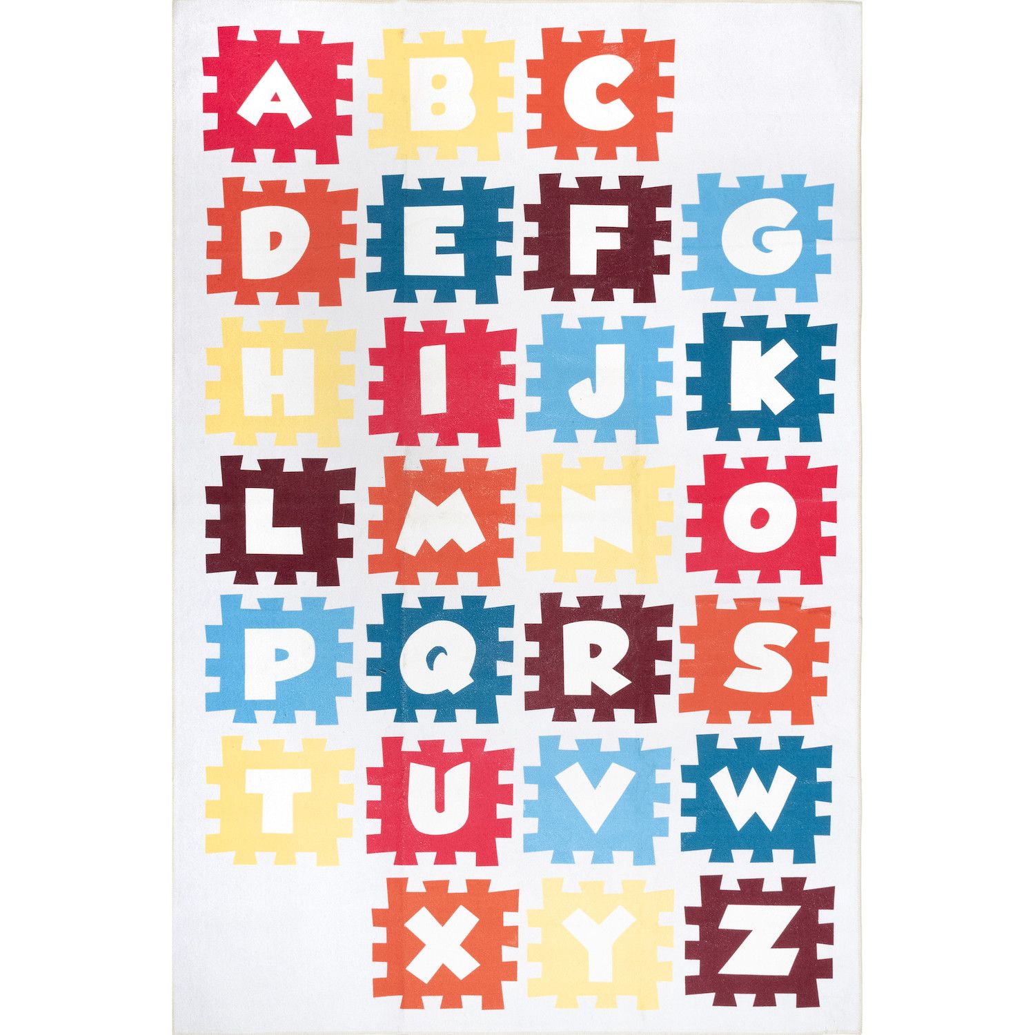 Melissa & Doug - Jumbo ABC-123 Rug - Neutral