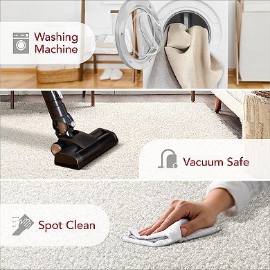 nuLOOM Marlow Machine Washable Soft Shaggy Faux Sheepskin Area Rug