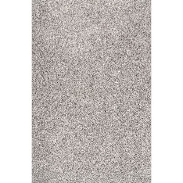 nuLOOM Marlow Machine Washable Soft Shaggy Faux Sheepskin Area Rug Color Light Grey Size 5' x 8'