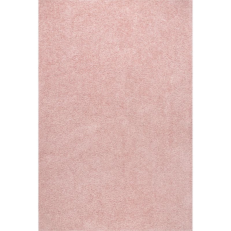 nuLOOM Marlow Machine Washable Soft Shaggy Faux Sheepskin Area Rug, Pink, 6X9 Ft