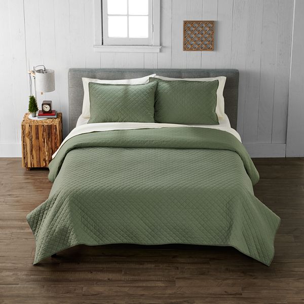 Cuddl Duds® Solid Flannel Quilt Set with Shams