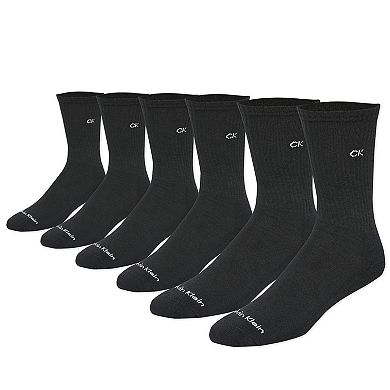 Men's Calvin Klein 6-Pack Solid Cushioned Crew Socks