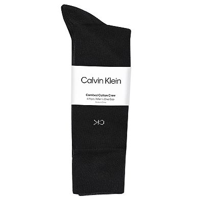 Men's Calvin Klein 4-Pack Flat-Knit Dress Crew Socks